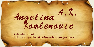 Angelina Komlenović vizit kartica